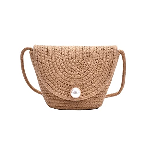 Woven Bag Women's Trend Rattan Bucket Beach Holiday Braided Single Shoulder Diagonal