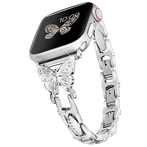 wipalor Thin Bling Dressy Butterfly Bands for Apple Watch Bands for Women - image 1