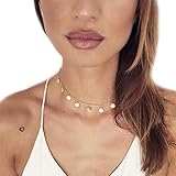 Material ist Legierung Toporchid Damen Halskette Beads Halskette Kette Geschenk für Frauen Mädchen Mutter Freundin (Gold)