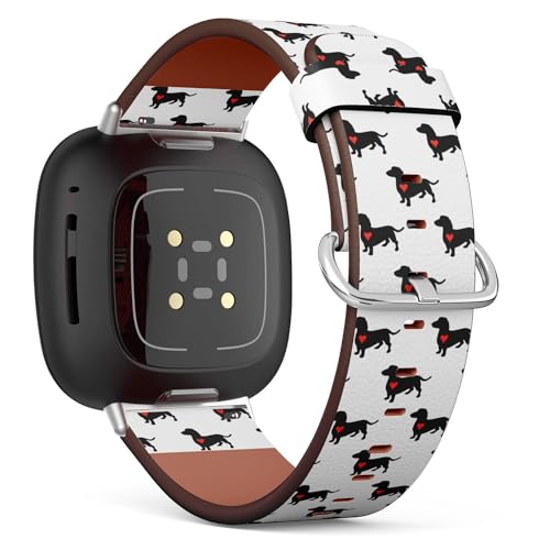 Bracelet montre cuir Galaxy Watch 5 6 bracelet vegan motif Teckel