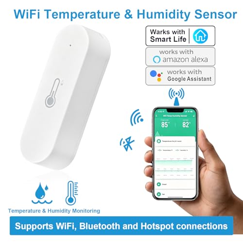Shop WiFi Temperature Humidity Sensor with Tuya App, Alerts, Data Export, Alexa & Google Home Compatible, for Baby Room, Nursery, Greenhouse, Wine Cellar Shop WiFi Temperature Humidity Sensor with Tuya App, Alerts, Data Export, Alexa & Google Home Compatible, for Baby Room, Nursery, Greenhouse, Wine Cellar – Cagrin