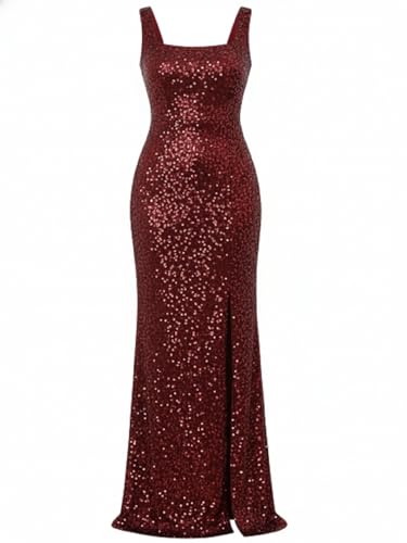 Image of Leriya Fashion Sequin Dress for Women | Black & Red Sequin Party Outfit Dress for Women | Bodycon Western Sequin's Dresses for Woman