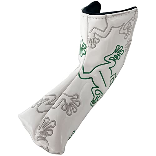 Gbourly Golf Club Frog Blade Putter Cover Magnetic Closure Pu Leather Headcover (White Frog) #TOP4