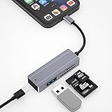 TF/SD Card Reader, USB Camera Adapter with Charging, USB Female OTG Data Sync Cable Adapter Compatible with Phone or Pad, Support Camera, Card Reader, USB Flash Drive, Mouse, Keyboard, Hubs, MIDI