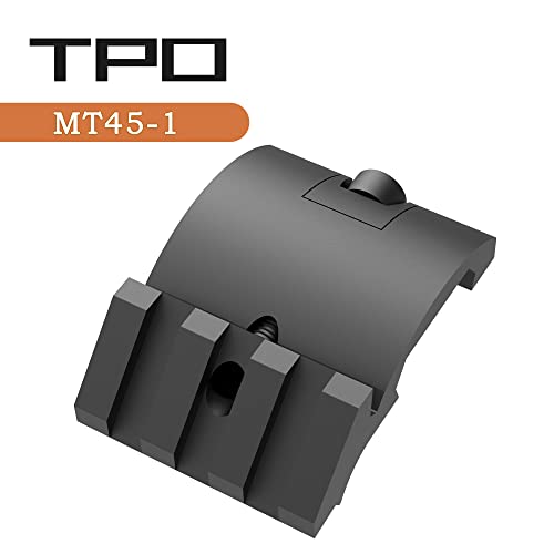 TPO 3 Slot 45 Degree Offset Picatinny Rail Mount, Low Profile Aluminum Angled Rail Mount (1PC)