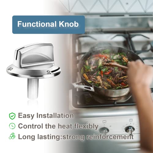 Ateefaee 5304525746 Knob，Fit For Frigidaire Electrolux Gas Cooktop Knob，Control Knob, Range Knob，1/2/5 Pack,Replace 5304504839, 4960519, Ap6997304, Ps16227241, Eap16227241 #TOP2