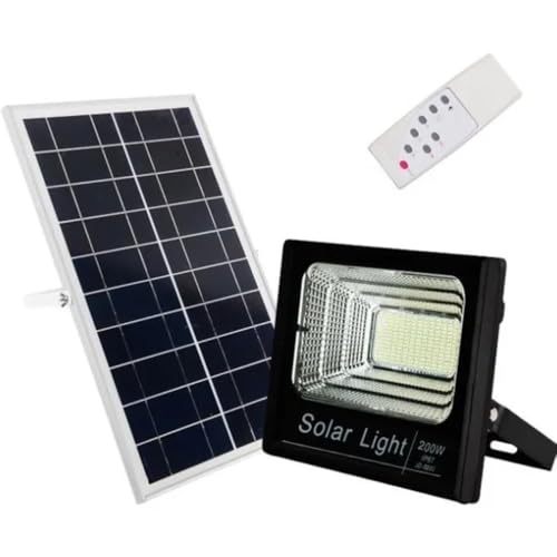 Refletor Solar Fotocélula LED 100W 6500K IP66 Placa Avulsa + Controle