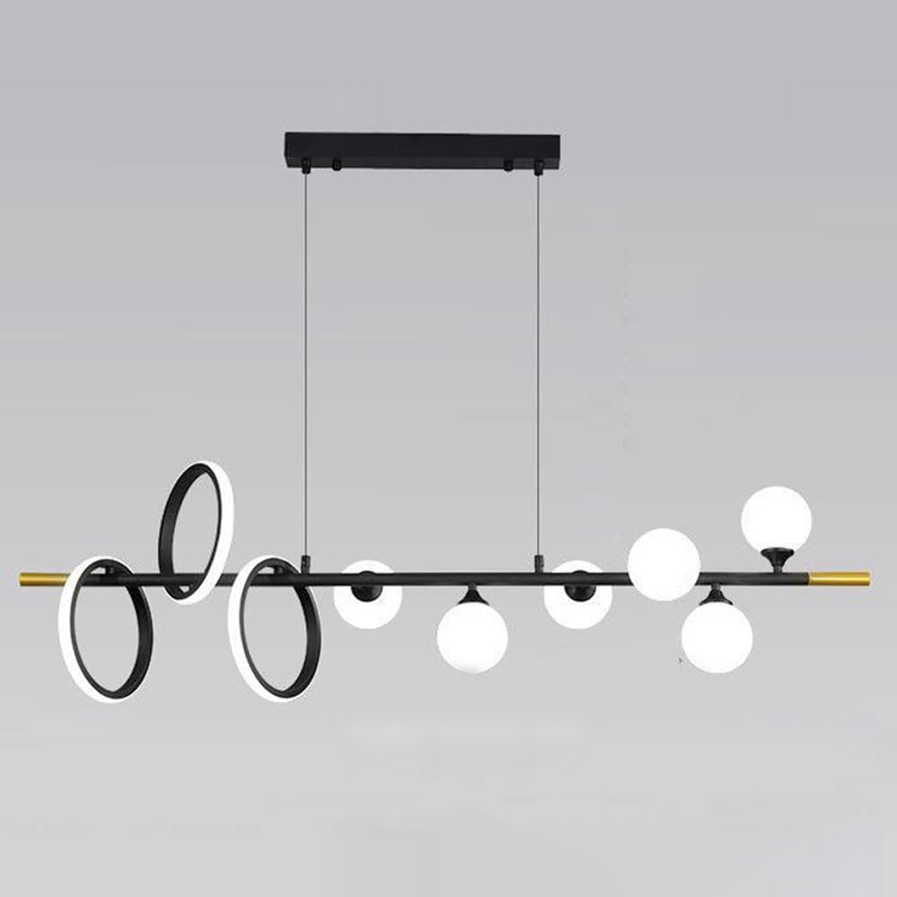 Lustre Moderne E27 CONERY avec Ouverture LED et 9 Lumières Suspendues