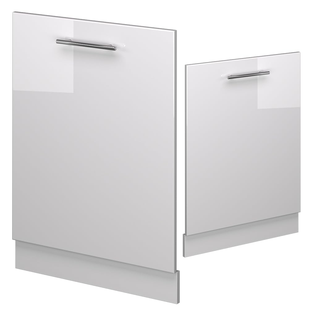 Vicco Panel przedni zmywarki "Fame-Line", Biały wysoki połysk, 60 cm | BP Antracyt, à combiner avec d'autres modules de la série Fame-Line
