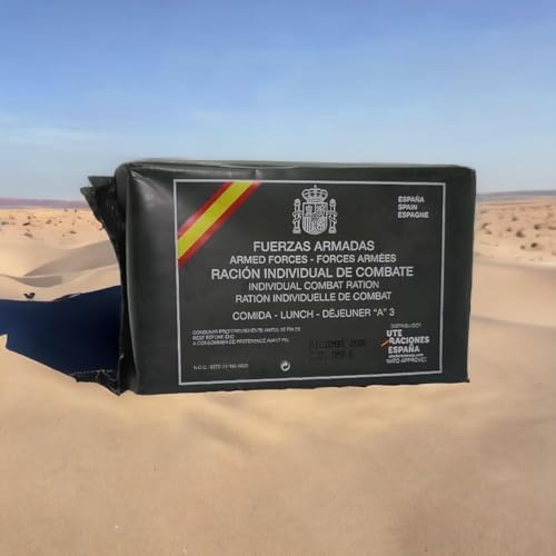 Comida Militar Española Mre Ración Individual De Combate Fuerzas Armadas España suministros militares genuinos (Racion A3)
