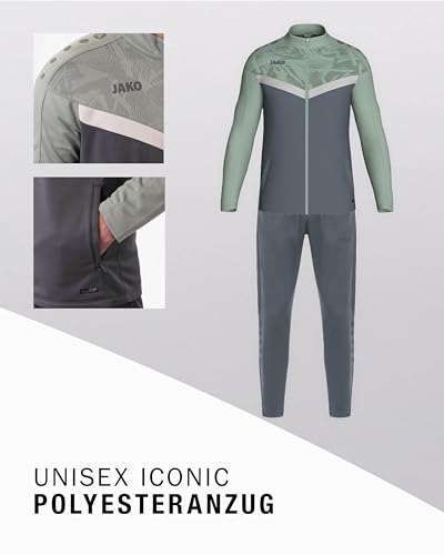 JAKO Unisex Polyesteranzug Iconic, anthra light/mintgrün/soft grey, 4XL – Ansicht 3