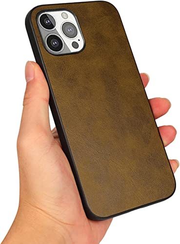 Coque iPhone 13 mini en cuir PU marron GUMMMY antichoc