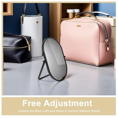 Miroir de table portable noir extra-large avec angle réglable pour bureau - 4