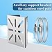 2Pcs Universal Vertical Pole Bracket, Stainless Steel Wall Mounting Adapter Bracket for CCTV Security Camera PTZ Dome with 4 Loops (Set 2)
