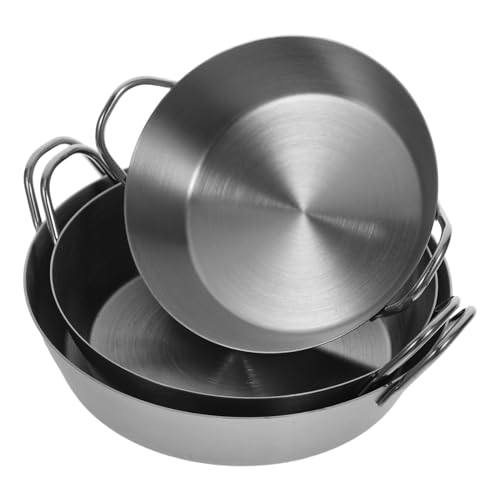 Alipis 3pezzi Ciotole in Acciaio Per Mescolare Vino Frutta e Snack Per Servire Salse e Condimenti Uso