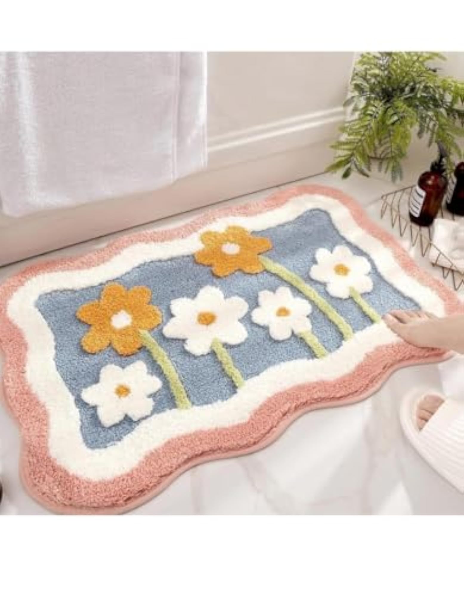 Super Soft Microfibre Bath Mat, Absorbent & Anti Skid