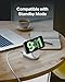 Belkin MagSafe-Compatible iPhone Charger, 2-in-1 Magnetic Foldable Charger 15W - Qi2-Certified Wireless Charger for Apple iPhone 16, iPhone 15, Apple Watch w/Non-Slip Base, PSU Included - White