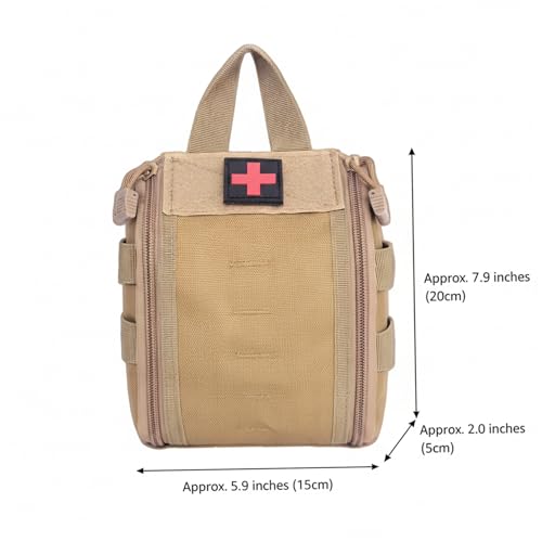Bolsa médica portátil caqui con correas para evitar descuidos 3