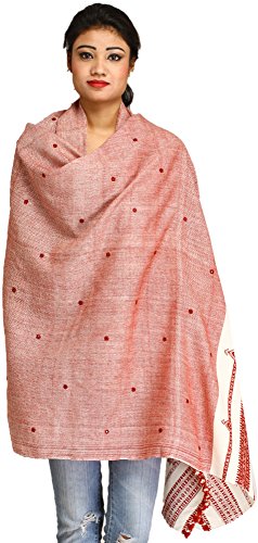 Shawl from Kutch with Embroidered Mirrors - Pure Wool2