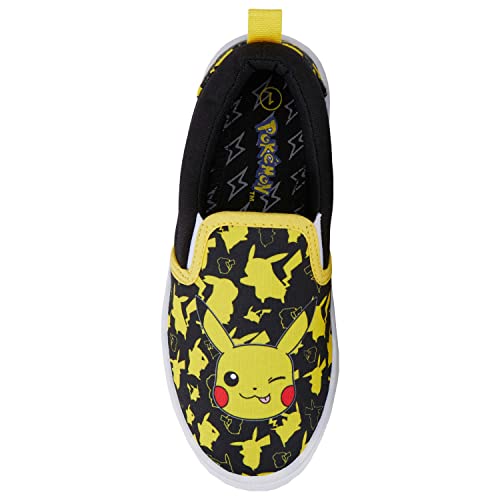 Pokemon Boys Pikachu Slip-On Sneakers - Boys Pikachu Youth Low Top Slip On Sneakers - Pikachu Charizard Canvas Sneakers3