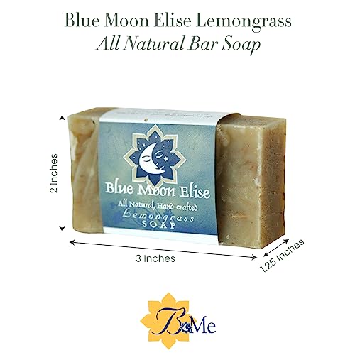 Bluemoonelise Lemongrass All Natural Bar Soap For Men And Women, Made With Organic Ingredients, Handmade In The Usa, Moisturizing And Therapeutic For Face/Body, Soap Bar For Sensitive Skin #TOP1