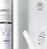 ✅ KEIN DURCHDRÜCKEN: Die lösbare Folie lässt sich beschreiben, ohne dass Farbe vom Marker durchdrückt – Wände, Tische und nachfolgendes Papier bleiben weiß.