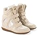 YRRXERSS Wedge Sneakers for Women Suede Tennis Shoes Hidden Wedges Round Toe Strappy High Top Sneakers Comfy Casual Walking Shoes