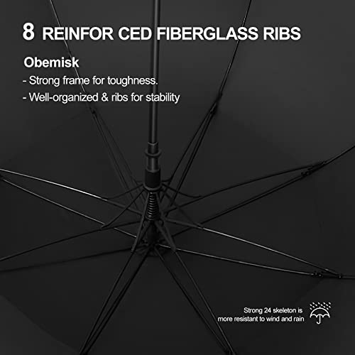 Obemisk Extra Large Golf Umbrella，62/68 Inch Double Canopy Vented Windproof Waterproof Umbrella，Automatic Open Golf Umbrella For 2-3 Men #TOP1