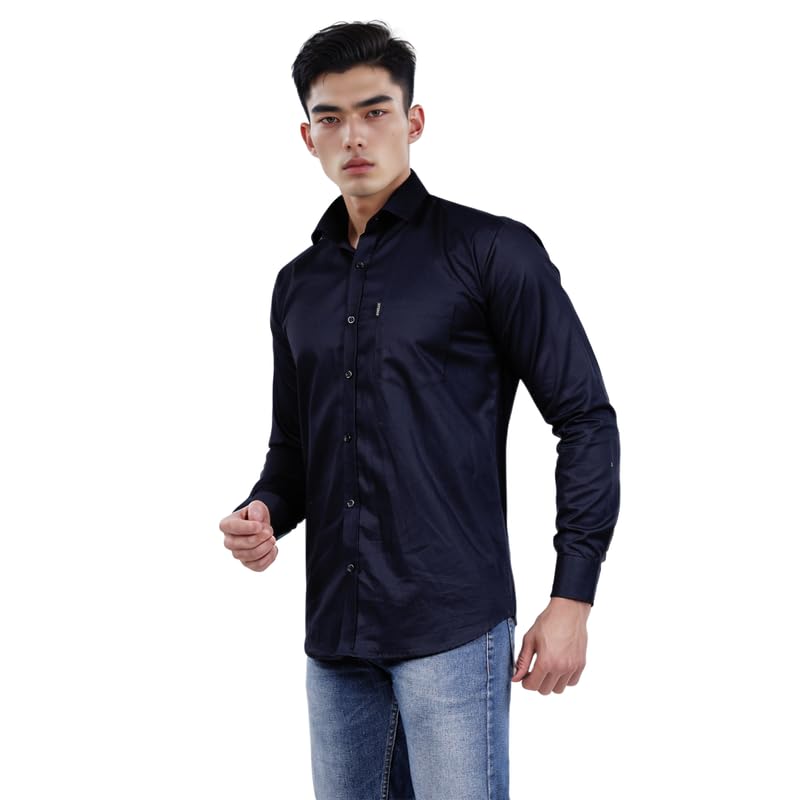 Image of Men's Slim Fit Twill Formal Shirt
