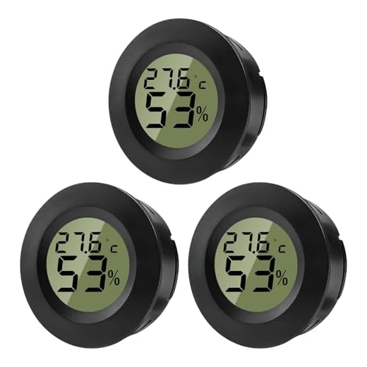 ZHITING Higrómetro Termómetro Mini Digital Medidor de Temperatura y Humedad Redonda Medidor de Humedad para Interiores, Invernaderos, Terrarios, Estuches de Guitarra, Humidor, Incubadoras y Vidrio