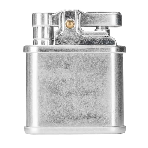 Encendedor De Queroseno Estilo Vintage: De Encendido De Acción Simple, Construcción De Latón Macizo, Reutilizable, Apto For Velas, Camping Y Regalos (no Incluye Queroseno).(Silver)