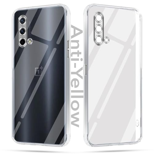 Image of Jkobi Lifetime Anti-Yellow Clear Back Cover Case for OnePlus Nord CE 5G (Sleek Hard Crystal | Shockproof and Camera Protection)