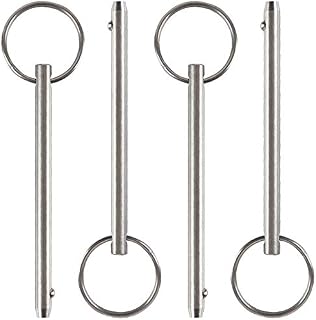 4 Pack Quick Release Pin, Diameter 1/4"(6.3mm), Total Length 3.75"(95mm), Usable Length 3"(76mm)