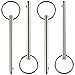 4 Pack Quick Release Pin, Diameter 1/4"(6.3mm), Total Length 3.75"(95mm), Usable Length 3"(76mm), Full 316 Stainless Steel, Bimini Top Pin, Marine Hardware