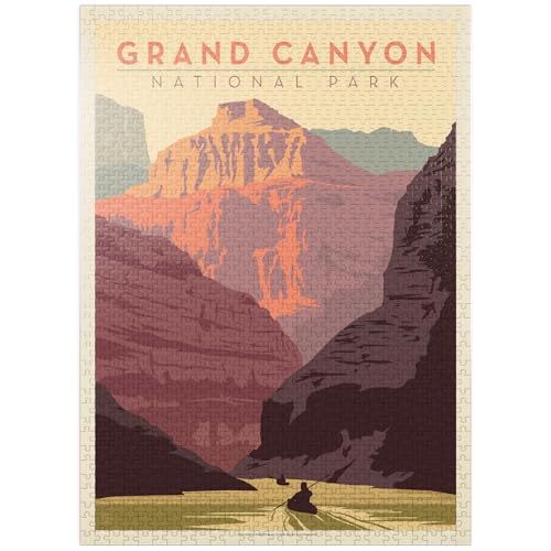 MyPuzzle Grand Canyon Kayak Vintage 1000-Piece Jigsaw Puzzle