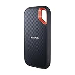 SanDisk Extreme Portable SSD 8TB (up to 1050 MB/s read, 1,000MB/s write, NVMe SSD, USB-C, External Solid State Drive, IP65 rated for dust and water resistance, Carabiner loop) Black
