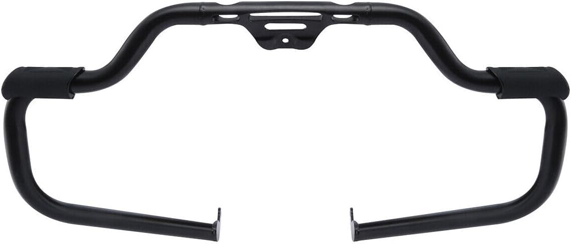 Mustache Highway Engine Guard Crash Bar Fits Street Bob Iron,Rubber Front Matte Black,Easy to install