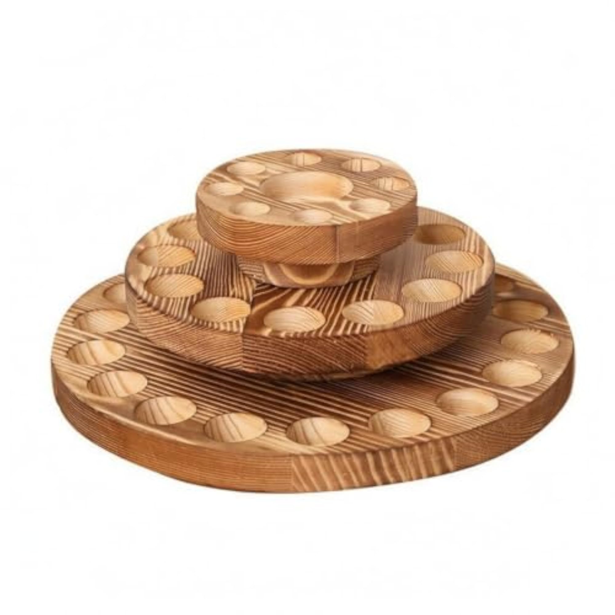 Three-Tier Rotating Essential Oil Organizer, Solid Wood