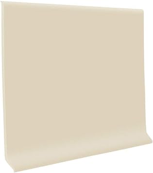 Roppe 700 Series 1/8" Rubber/Vinyl Mix Type TP Ivory, 4" H X 120 L X 1/8" W 30 - 4 Sections