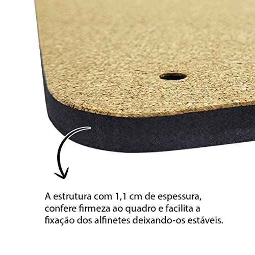 2 Quadro Aviso Cortiça Recado Mural Fotos 28x44cm