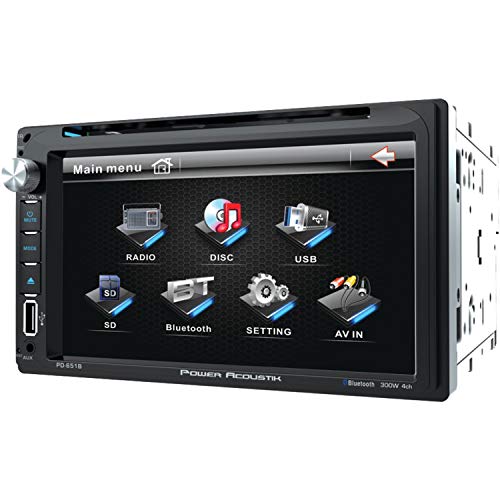 Power Acoustik PD 651B 6.5" Double-DIN in-Dash LCD Touchscre