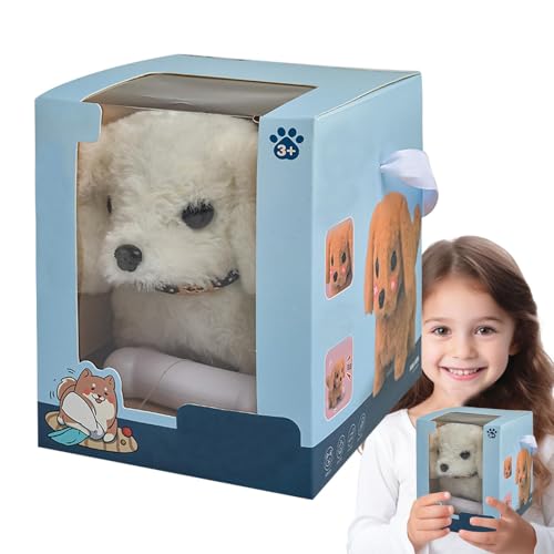 Robot robot de peluche genérico para caminar – cachorro robot realista | cachorro robot | Juguete robot interactivo para perro de peluche | Perro robot | Peluche de perro ladrando al caminar | Juguete