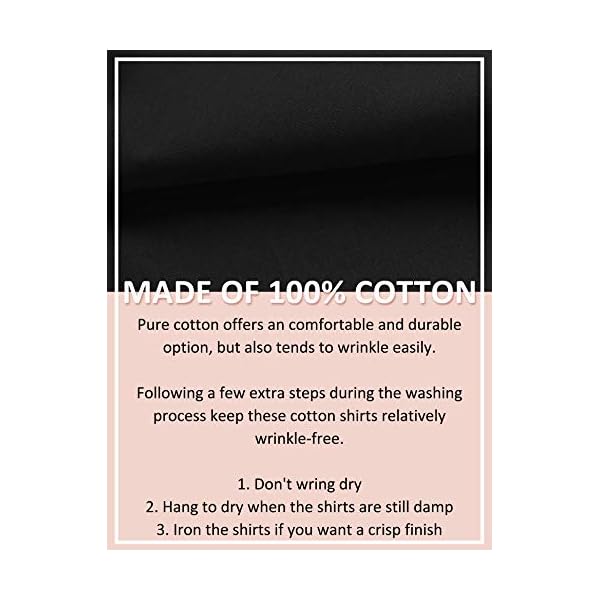 HOTOUCH Women Collared Button Down Long Sleeve Dress Shirt Black Small