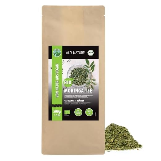 Alpi Nature Moringa BIO 500g, Moringablätter getrocknet und geschnitten, Moringa Tee lose