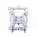 Air-Operated Double Diaphragm Pump, 24GPM, Max 115PSI Air Waste Oil Pneumatic Transfer Pump Heavy Duty Inlet & Outlet Aluminium Air Operated Pneumatic Tool for Diesel, Grease, Kerosene Oil