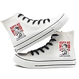 Die personalisierten weißen High-Top-Canvas-Schuhe bestehen aus hochwertigem Canvas-Obermaterial, textilen Innenmaterialien und verschleißfesten Gummisohlen. Sie sind bequem, atmungsaktiv, langlebig und sicher und für Frühling, Sommer, Herbst und Winter geeignet.
