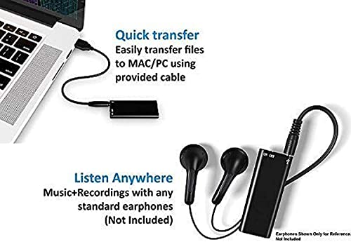 Image of 8GB New Mini Pocket Voice Recorder 8GB Professional Sound Recorder Digital Audio Mini Dictaphone + MP3 Player + USB Flash Drive (8 GB Voice Recorder)