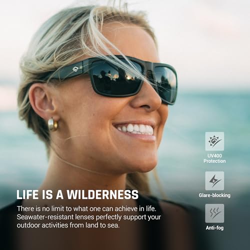 Image of TOREGE Polarized Sports Sunglasses for Men and Women Cycling Running Golf Fishing Sunglasses TR26
