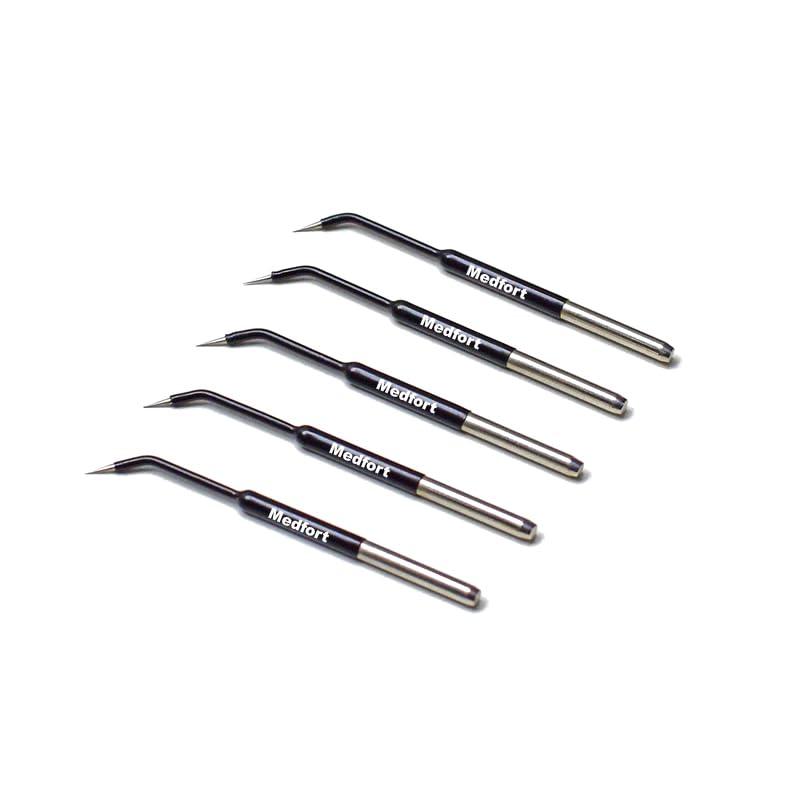 Colorado Micro Dissection Needle Angled 5cm, Set of 5 Pcs, Point Made in Tungsten Carbide