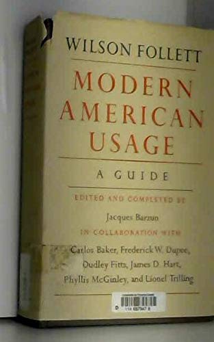 Modern American Usage - A Guide [Unknown] B00165PPJO Book Cover